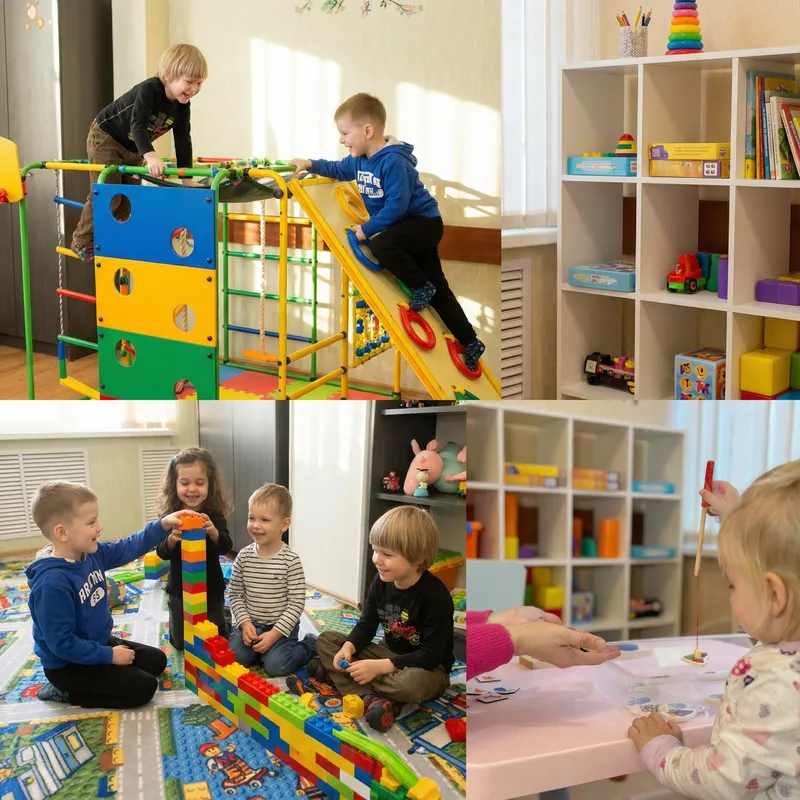 Дети в мини-саду Игры Разума