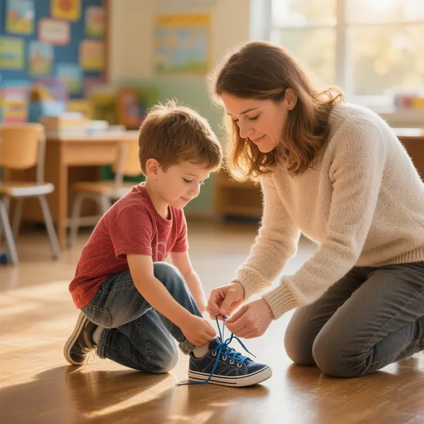 Учитель помогает ученику